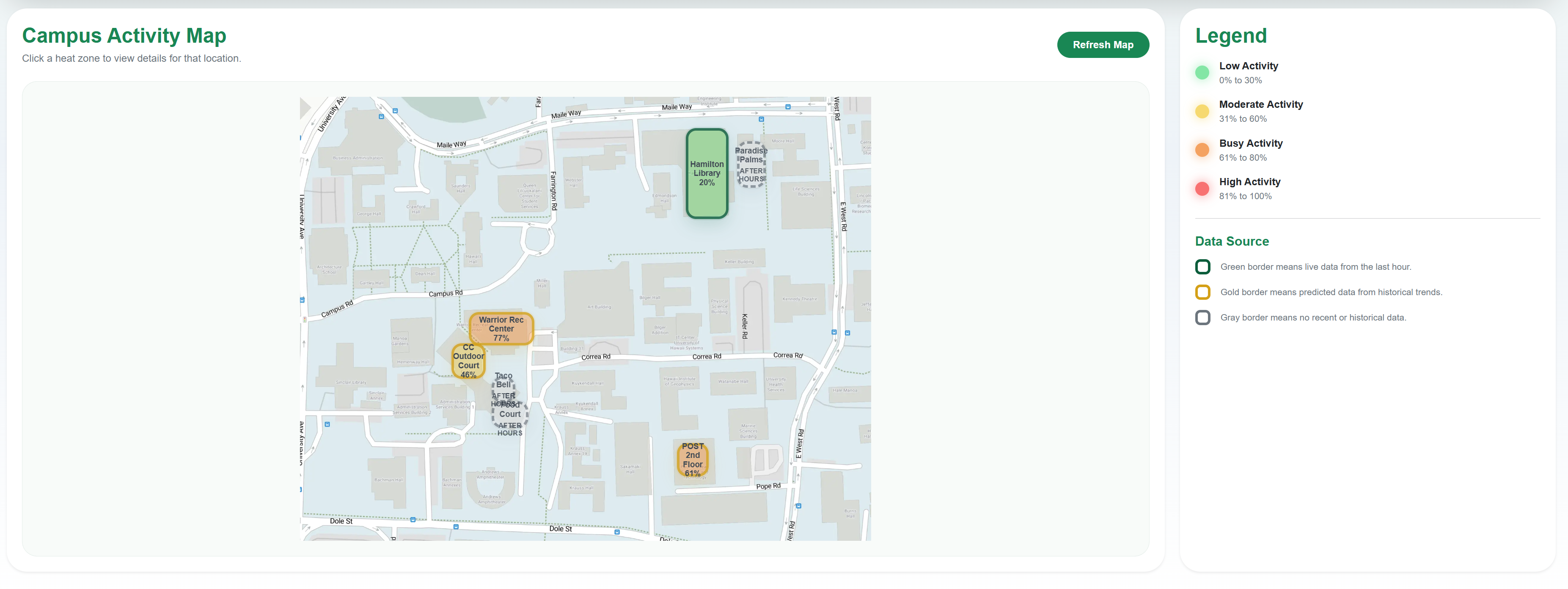 Manoa Pulse Map View